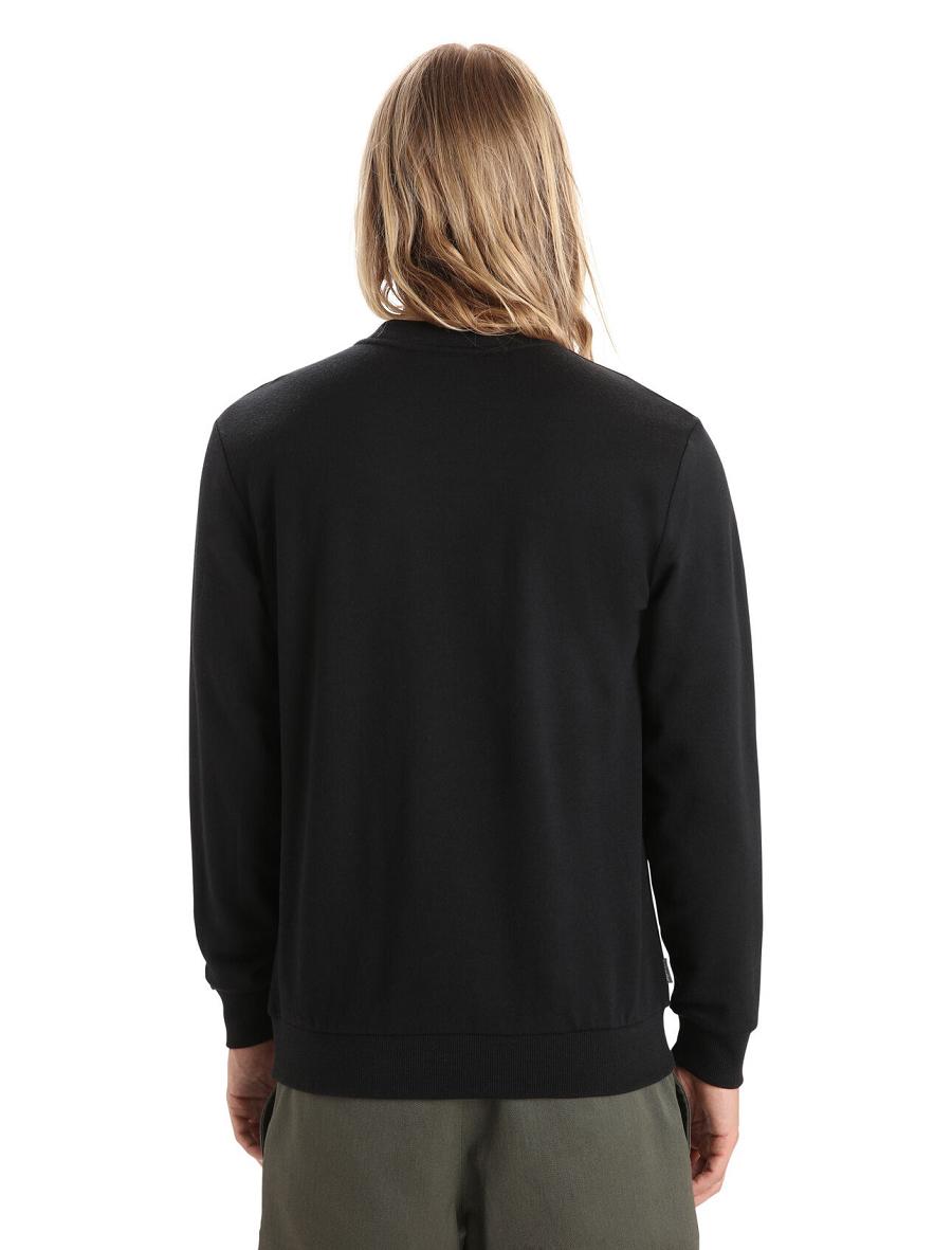 Icebreaker Merino Shifter Long Sleeve Sweatshirt Miesten Huppari Mustat | FI 1278SGLO